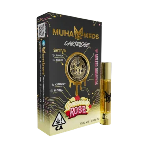 Lemon Rose 1g disposable cannabis cartridge with a refreshing lemon-floral flavor and smooth hybrid effects.