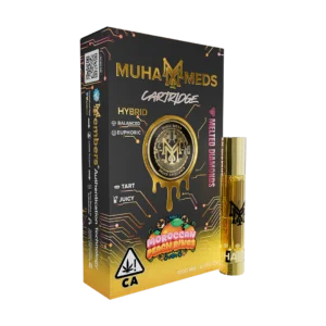 Moroccan Peach Rings cannabis vape cartridge featuring a sweet peach candy flavor profile and smooth, high-quality vapor.