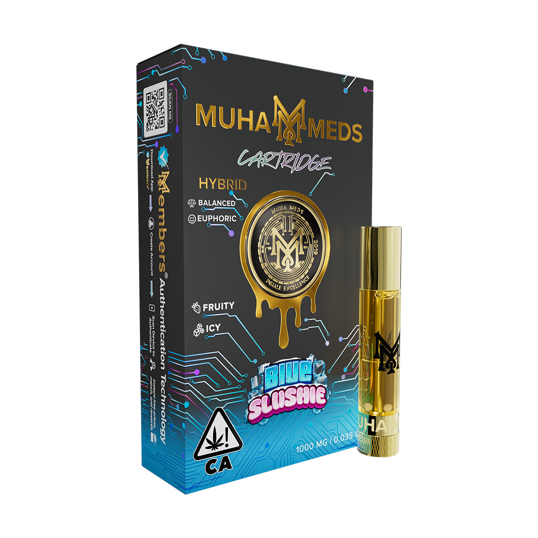 Blue Slushie Cart – Indica-Dominant THC Vape Cartridge Blue Slushie cart featuring an indica-dominant THC vape cartridge with sweet berry and blue raspberry flavor, delivering smooth hits and deeply relaxing effects.Blue Slushie cart featuring an indica-dominant THC vape cartridge with sweet berry and blue raspberry flavor, delivering smooth hits and deeply relaxing effects.
